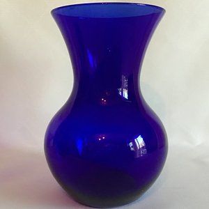 Vintage Cobalt Blue Glass Vase
